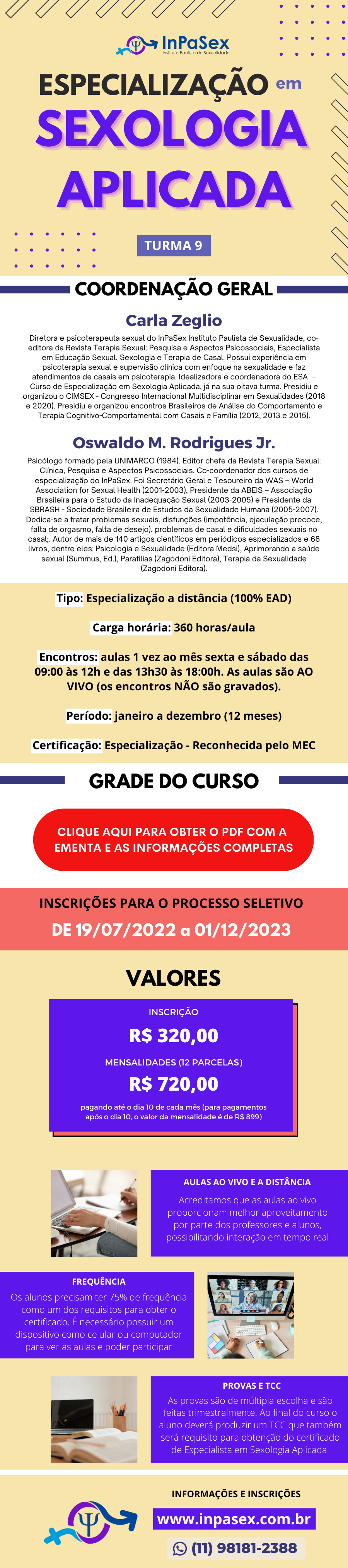 Cursos Especialização Em Sexologia Aplicada Turma 9 Inpasex Instituto Paulista De 